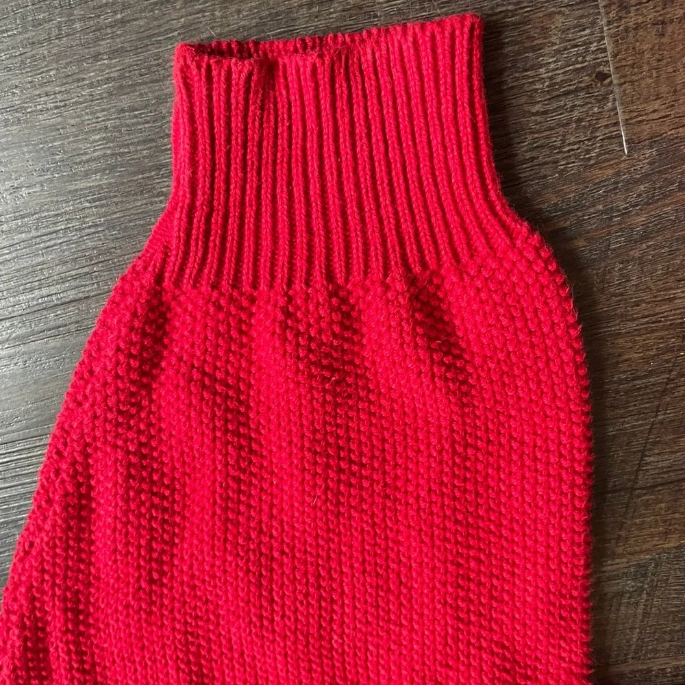 adidas Red Crewneck Sweater with Trefoil Logo